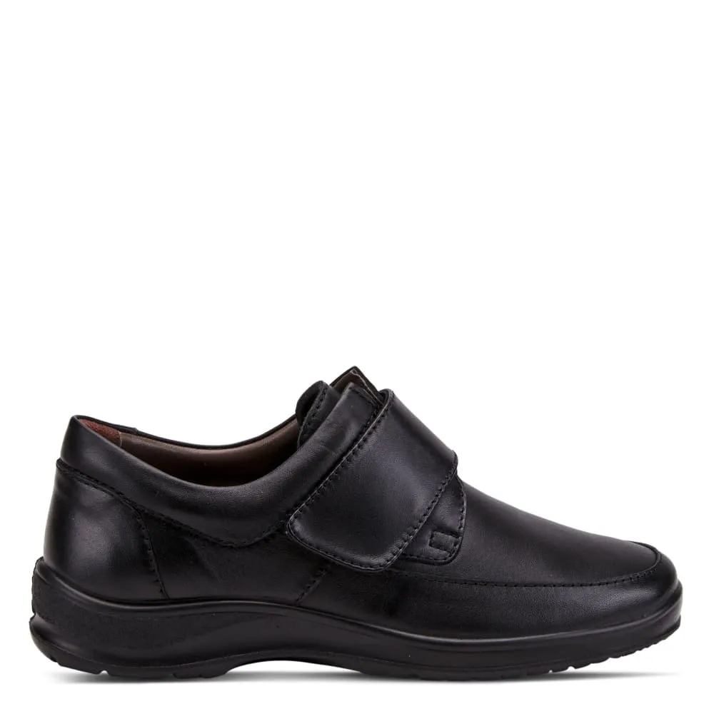 Spring Step Shoes Men's Black Slip-On Loafers