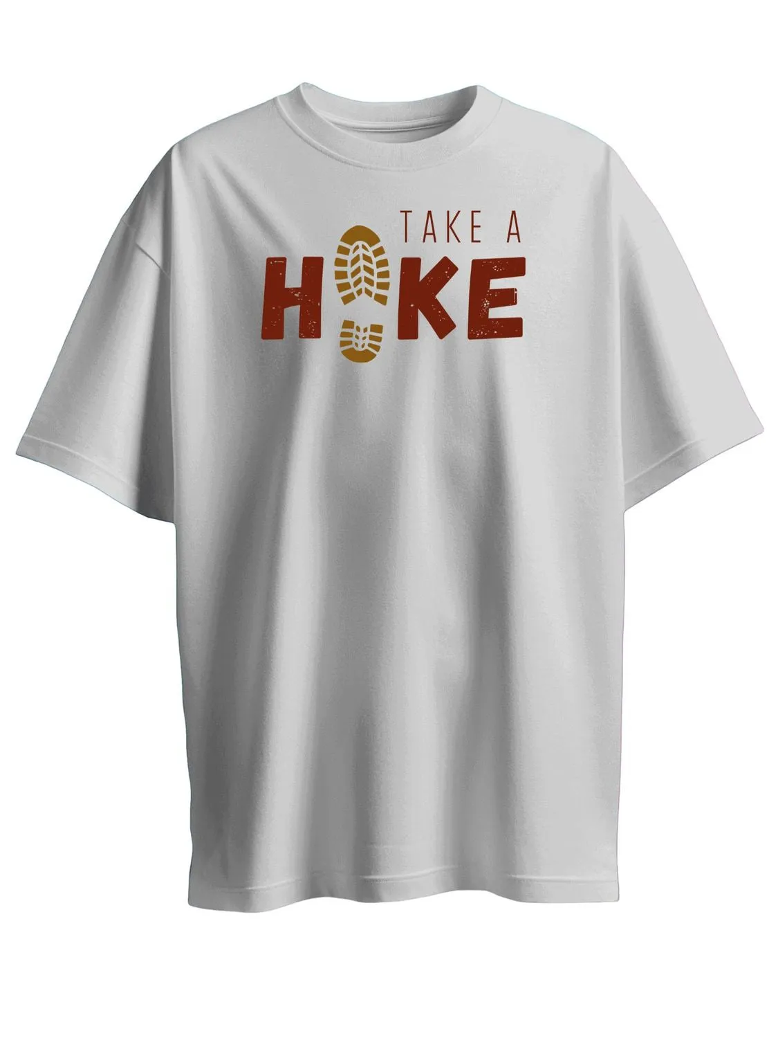 TAKE A HIKE - UNISEX T SHIRT - I'd rather be Hiking ( White, Yellow )