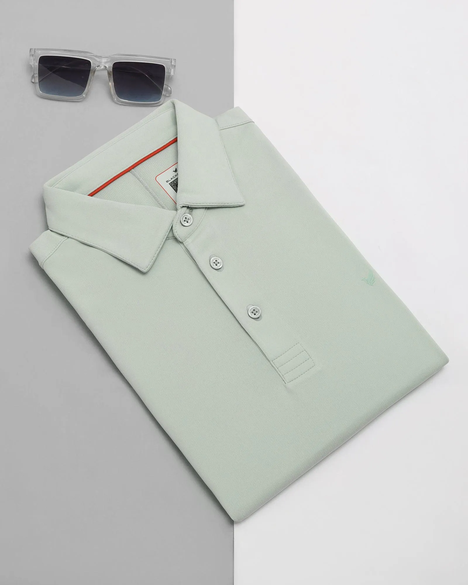 TechPro Polo Light Green Solid T-Shirt - Alan