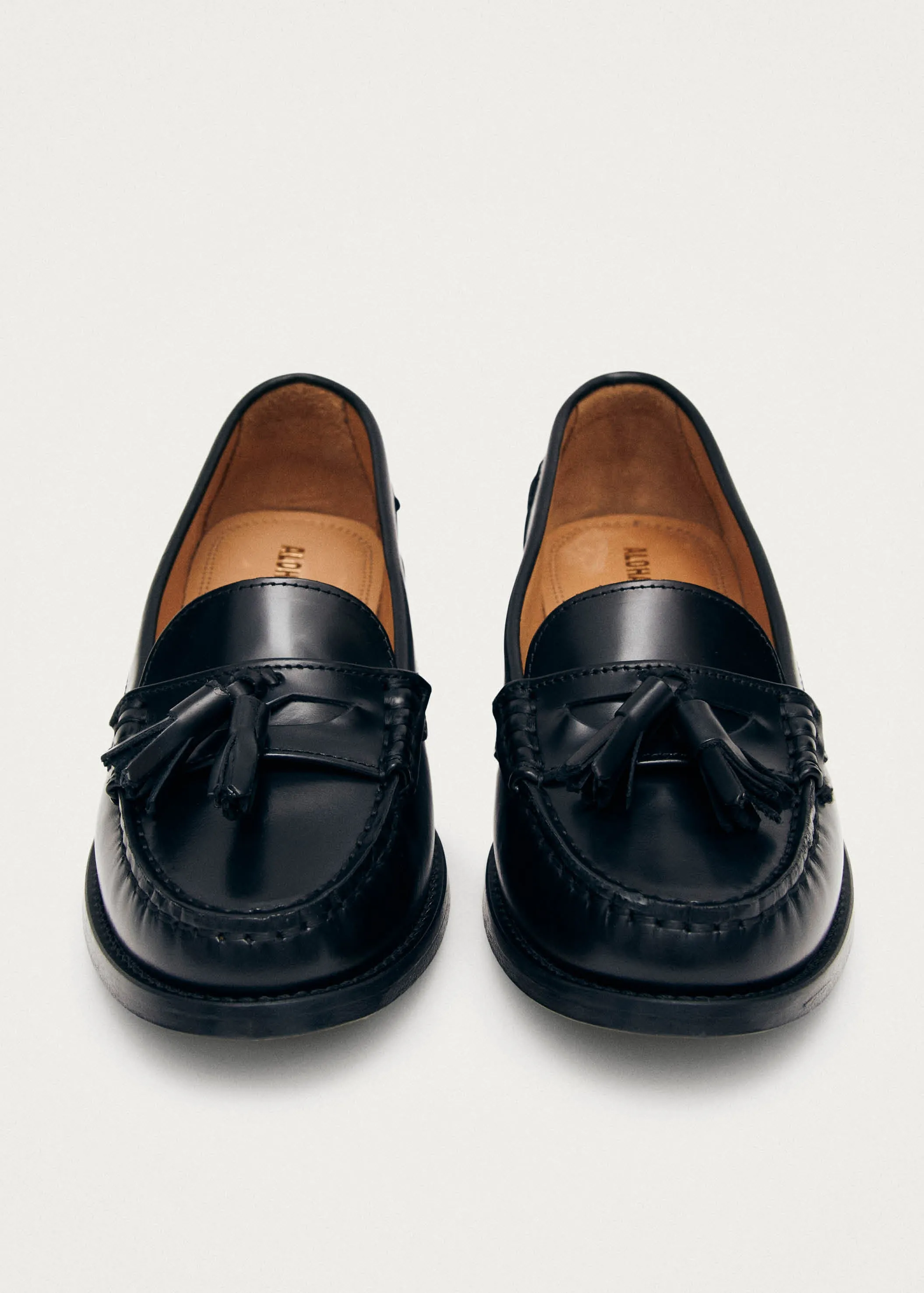 Terrane Black Leather Loafers