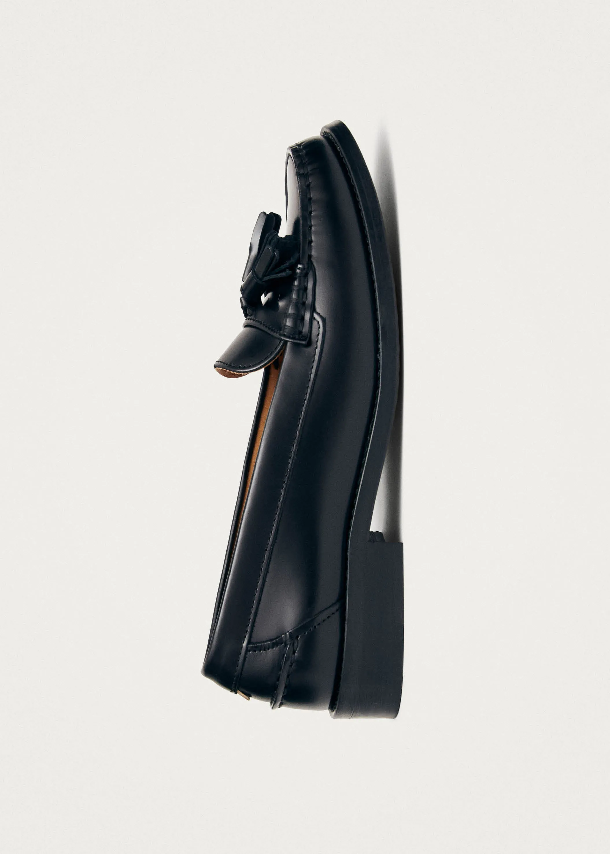 Terrane Black Leather Loafers