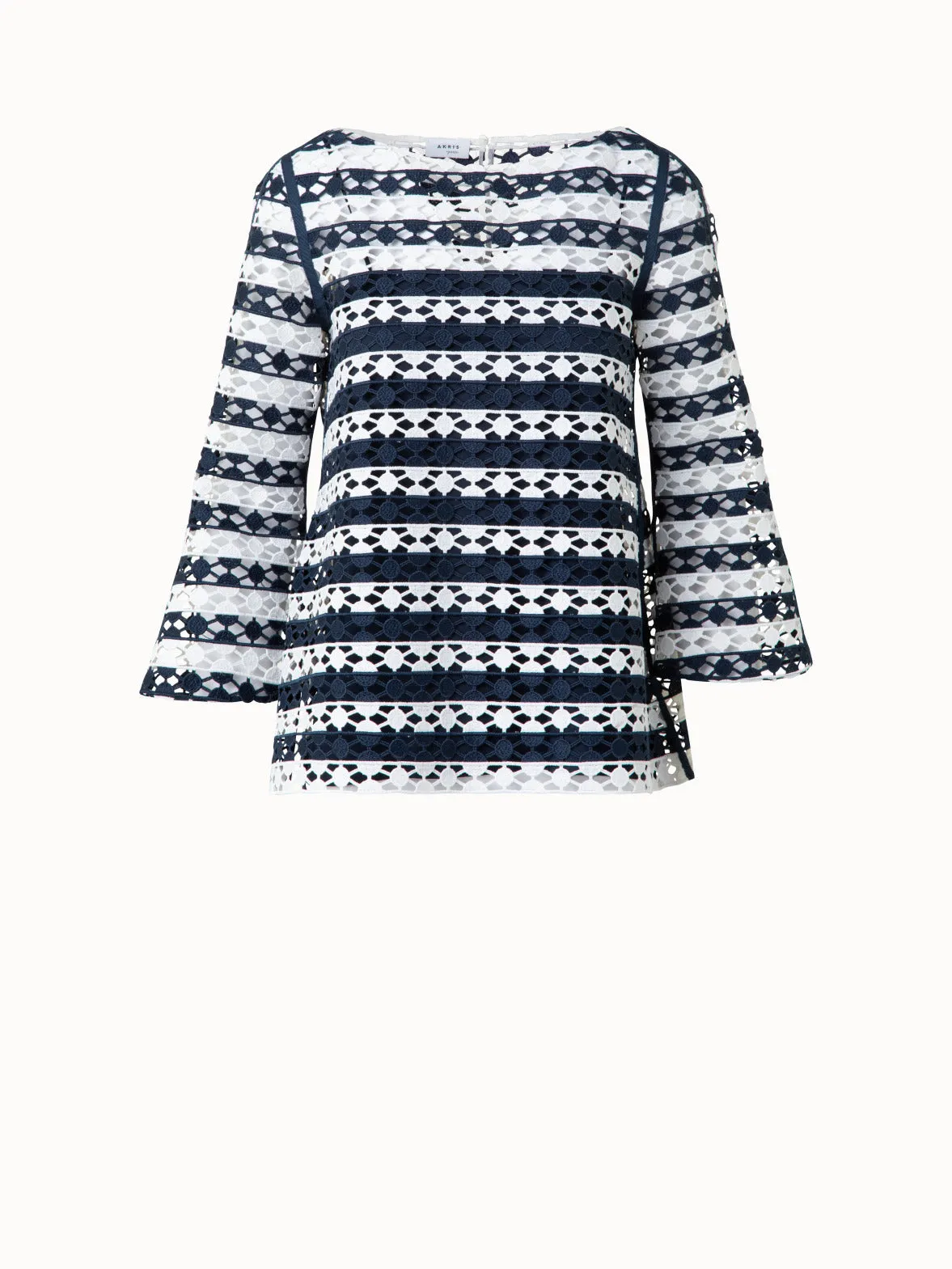 Top in Stripe Embroidery