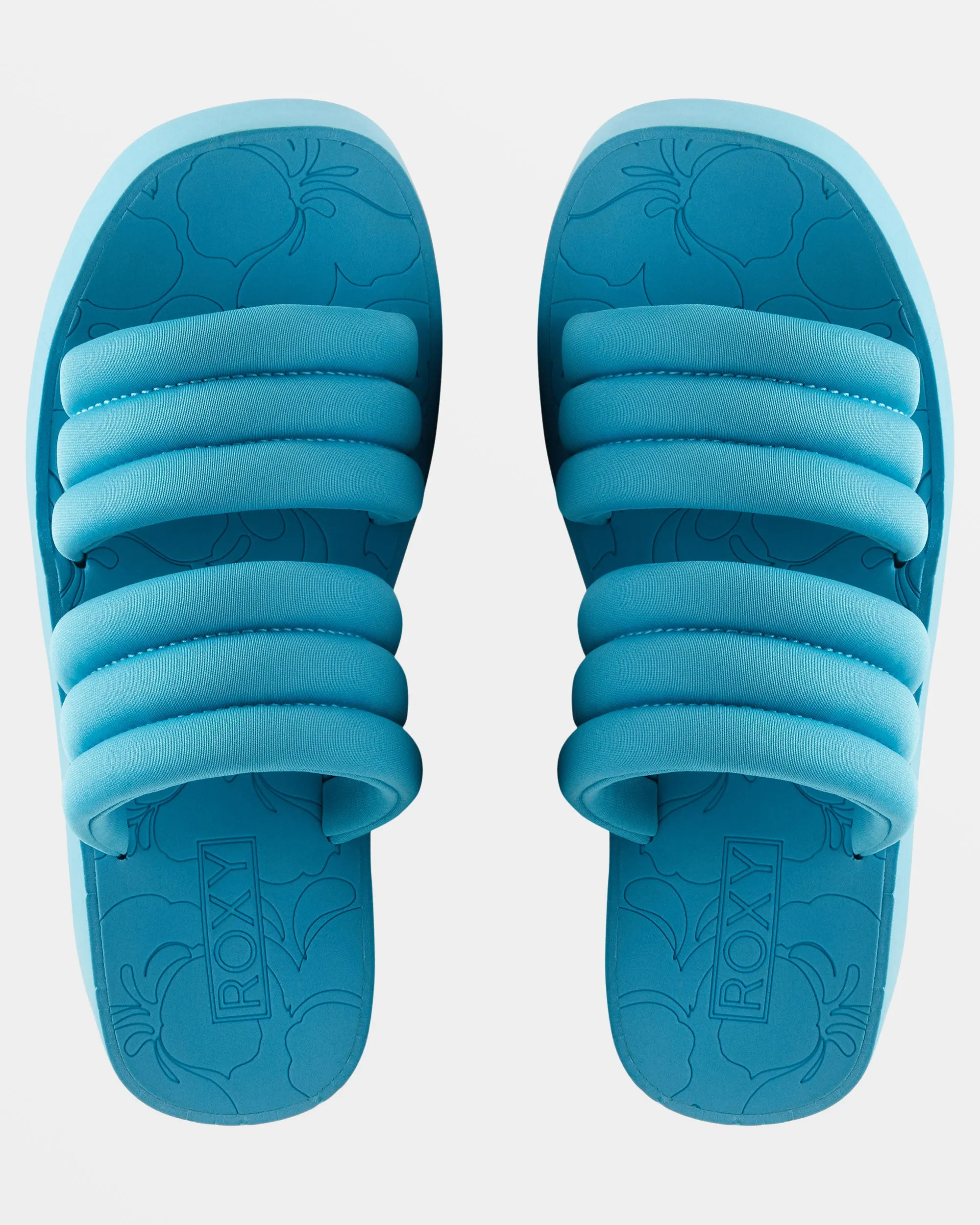 Totally Tubular Slide Sandals - Aqua