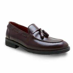 VELVET TASSEL LOAFERS MOC TOE MATTE BROWN