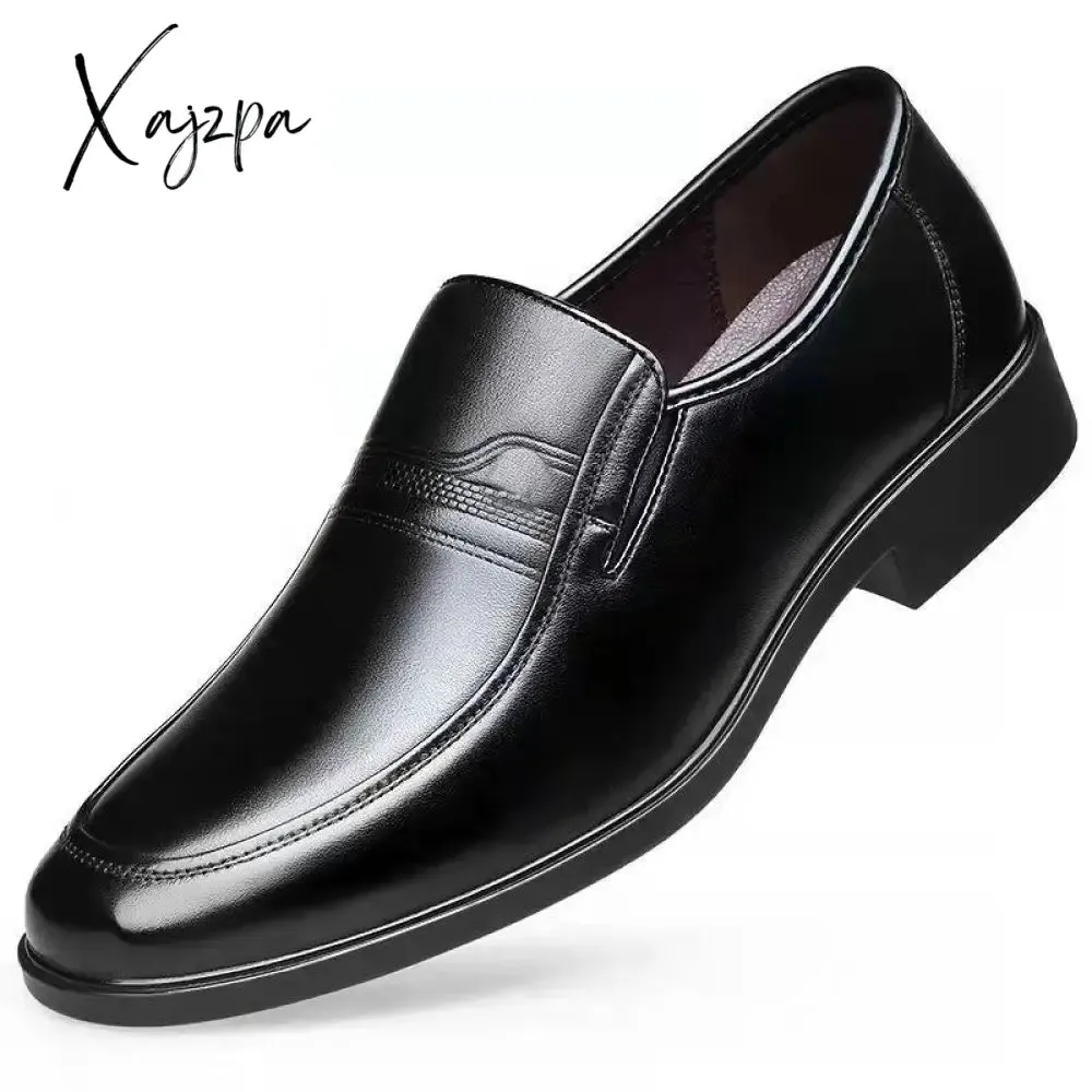 Xajzpa - Men Shoes Winter Genuine Leather Loafers Breathable Autumn Comfortable Casual Shoes Outdoor Men Sneakers Shoes Tenis Masculino