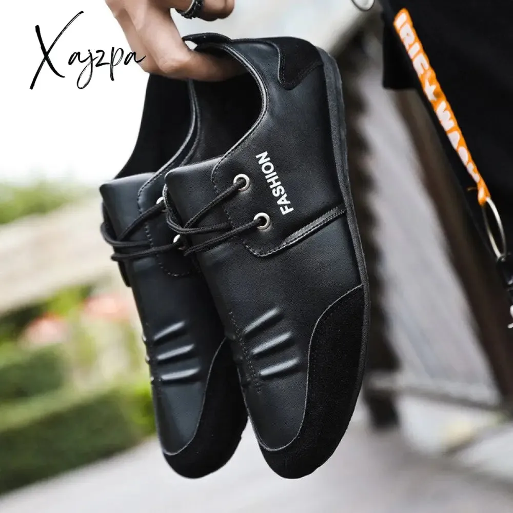 Xajzpa - Men Shoes Winter Genuine Leather Loafers Breathable Autumn Comfortable Casual Shoes Outdoor Men Sneakers Shoes Tenis Masculino