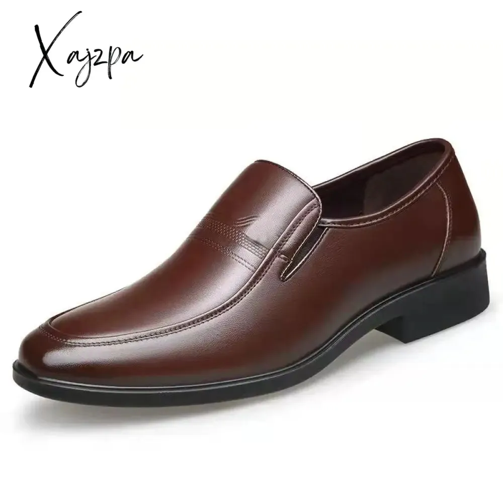 Xajzpa - Men Shoes Winter Genuine Leather Loafers Breathable Autumn Comfortable Casual Shoes Outdoor Men Sneakers Shoes Tenis Masculino